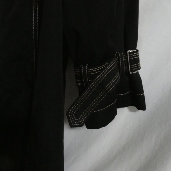 Limited Edition - FENNELLI | size 14 | Long Black Lightweight Trench Coat - Picture 13 of 16